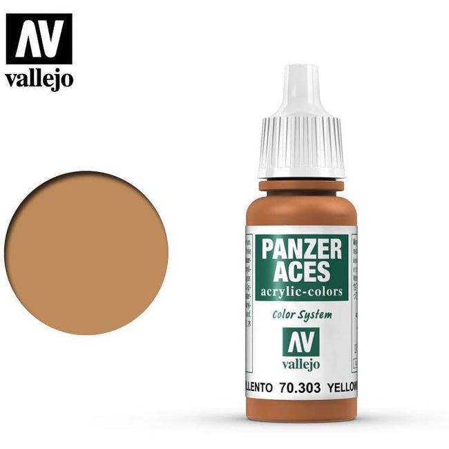 Vallejo Panzer Aces Vallejo Yellowish Rust 70303 for painting miniatures-Vallejo-ModelCars.com