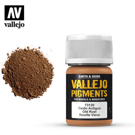 Vallejo Pigment Old Rust 73120 in 35 ml bottles