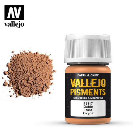 Vallejo Pigment Rust 73117 in 35 ml bottles