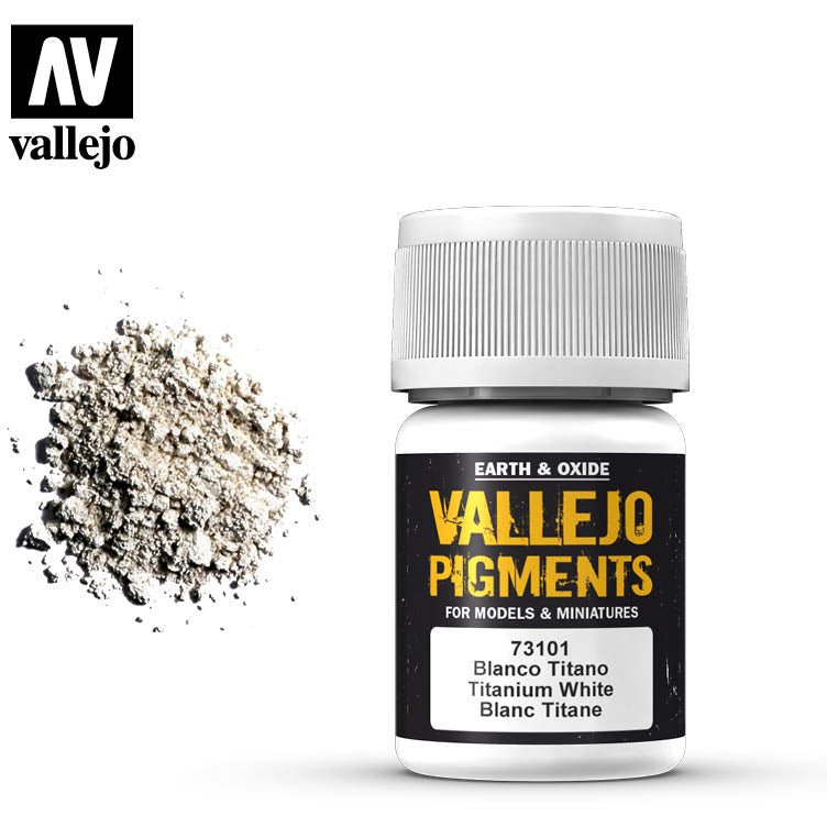 Vallejo Pigment Titanium White 73101 in 35 ml bottles - Vallejo - ModelCars.com