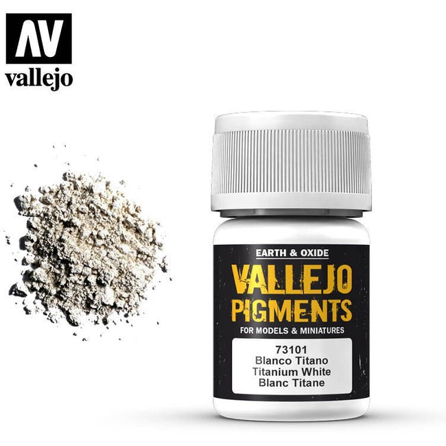 Vallejo Pigment Titanium White 73101 in 35 ml bottles-Vallejo-ModelCars.com
