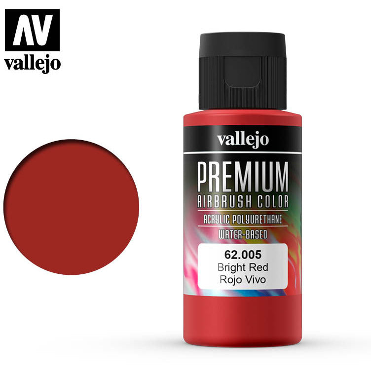 Premium Airbrush Color Vallejo Bright Red 62005