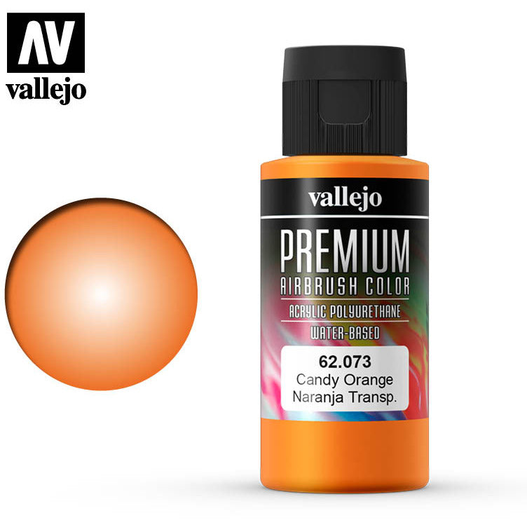Premium Airbrush Color Vallejo Candy Orange 62073