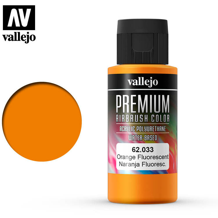 Premium Airbrush Color Vallejo Orange Fluorescent 62033