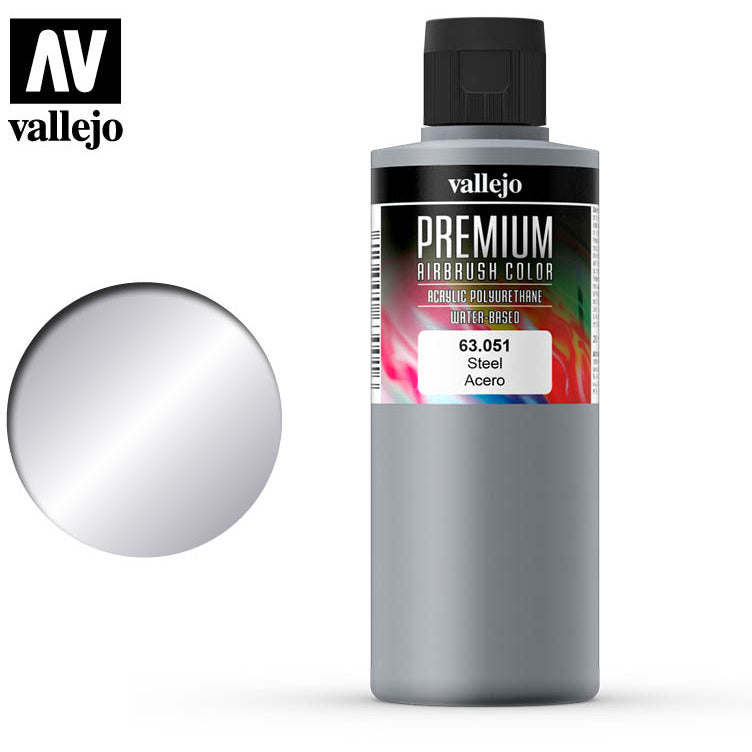 Premium Airbrush Color Vallejo Steel 63051
