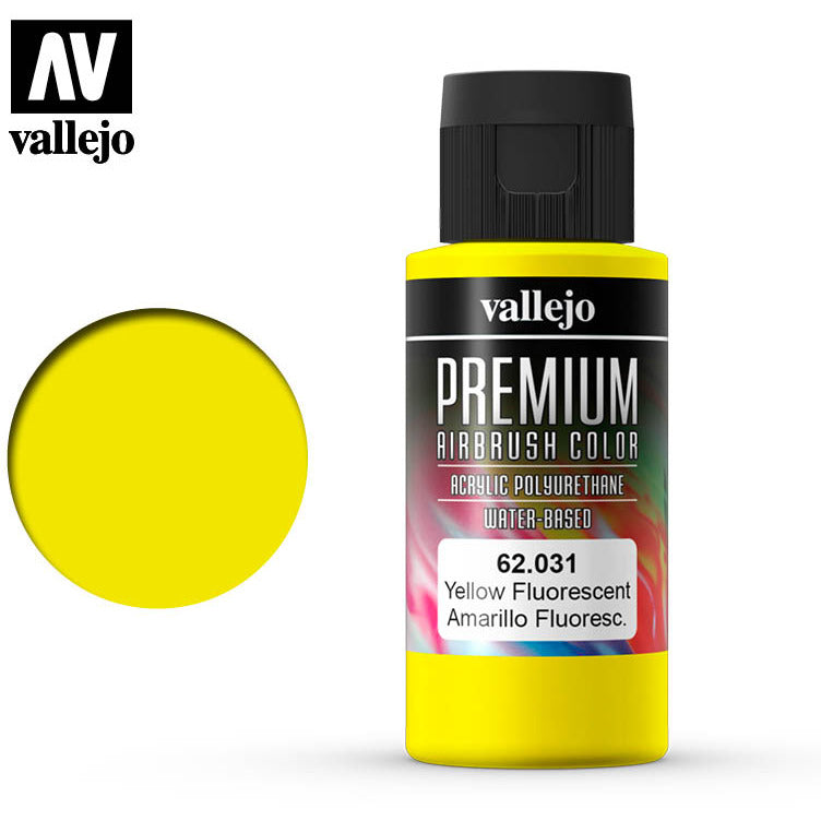 Premium Airbrush Color Vallejo Yellow Fluorescent 62031