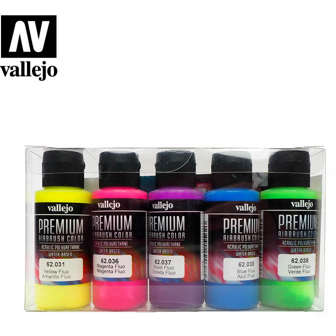 Vallejo Premium Color Sets - Fluorescent Colors