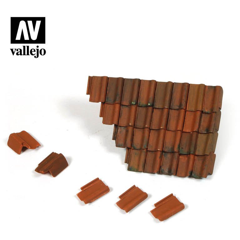 Vallejo Scenics - Damaged Roof Section and Tiles - Vallejo - ModelCars.com