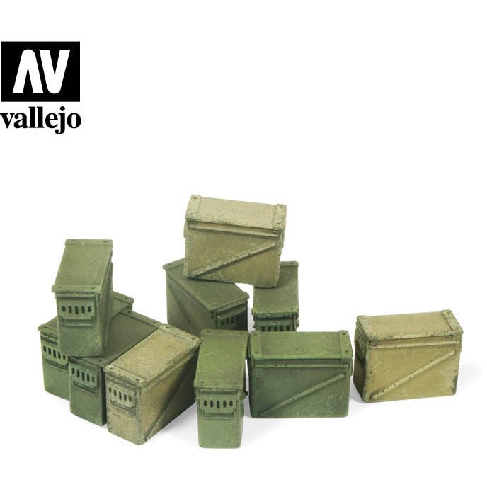 Vallejo Scenics - Large Ammo Boxes 12,7 mm - Vallejo - ModelCars.com