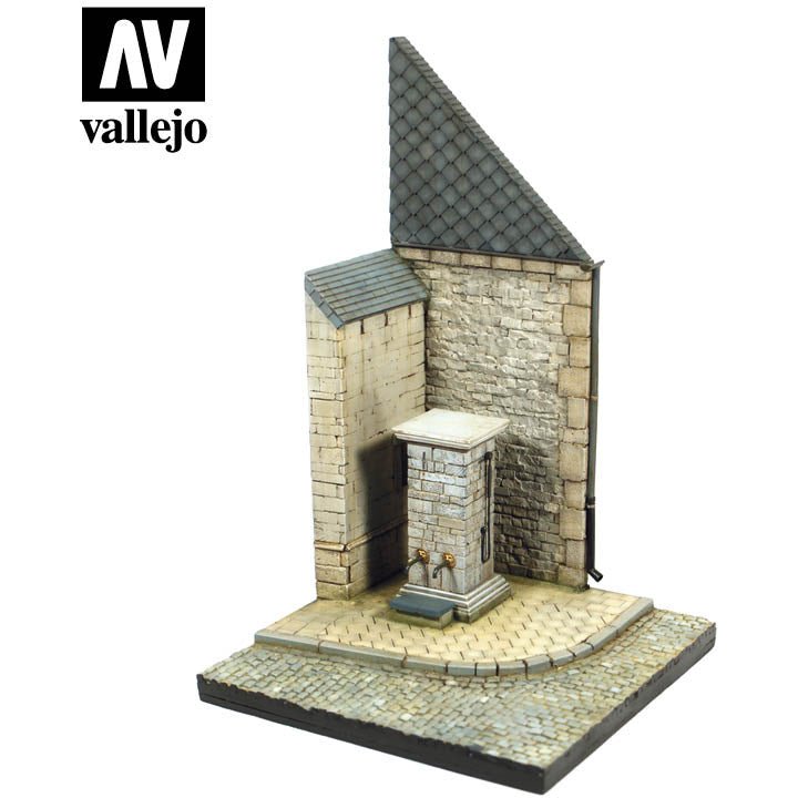 Vallejo Scenics - Street Corner with Waterpump Normandy 1/35 - Vallejo - ModelCars.com