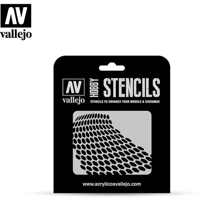 Vallejo Stencils - Distorted Honeycomb - Vallejo - ModelCars.com