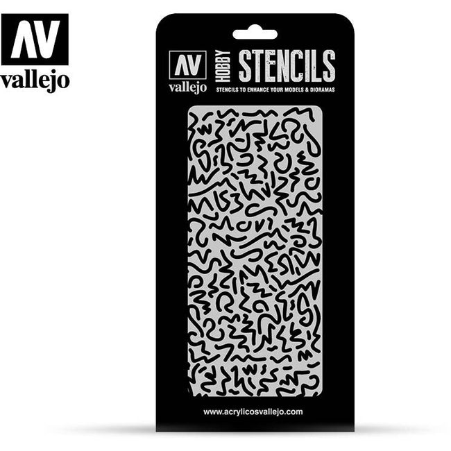 Vallejo Stencils - Luftwaffe WWII Shingles Camo 1/32. - Vallejo - ModelCars.com