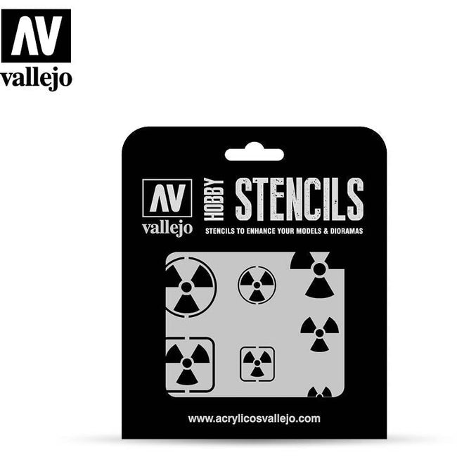 Vallejo Stencils - Radioactivity Signs - Vallejo - ModelCars.com