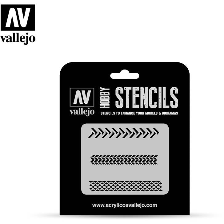 Vallejo Stencils - Tyre Markings - Vallejo - ModelCars.com