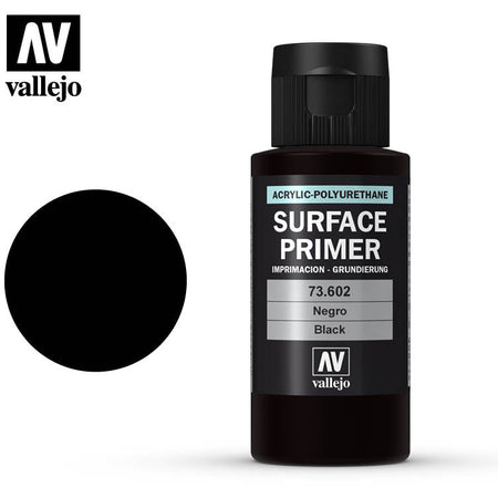 Vallejo Surface Primer Black 70602 in 17ml bottles