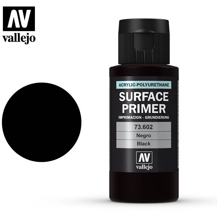 Vallejo Surface Primer Black 70602 in 17ml bottles