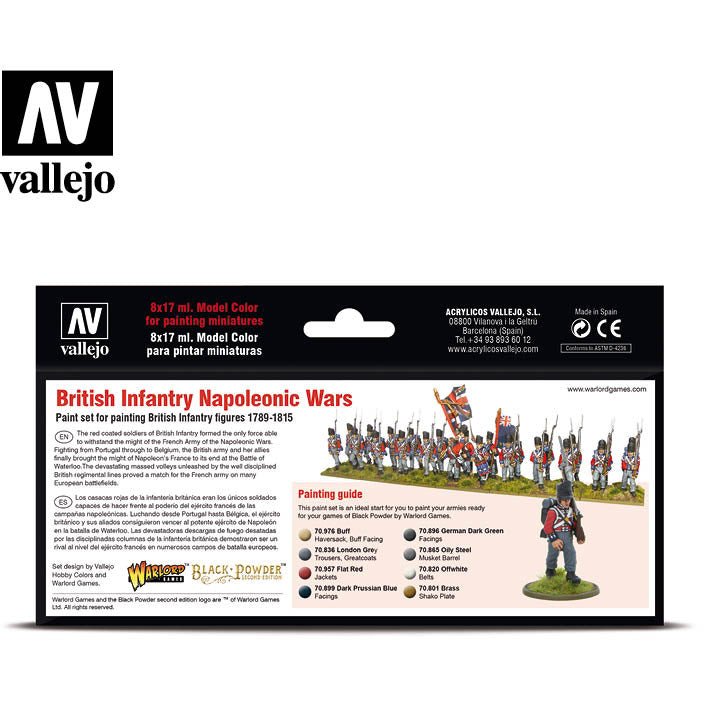 Vallejo Wargames - British Infantry Napoleonic Wars - Vallejo - ModelCars.com