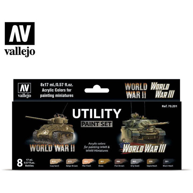 Vallejo Wargames - Utility Paint Set WWII & WWIII - Vallejo - ModelCars.com