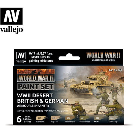 Vallejo Wargames - WWII Desert British & German Armour & Infantry - Vallejo - ModelCars.com