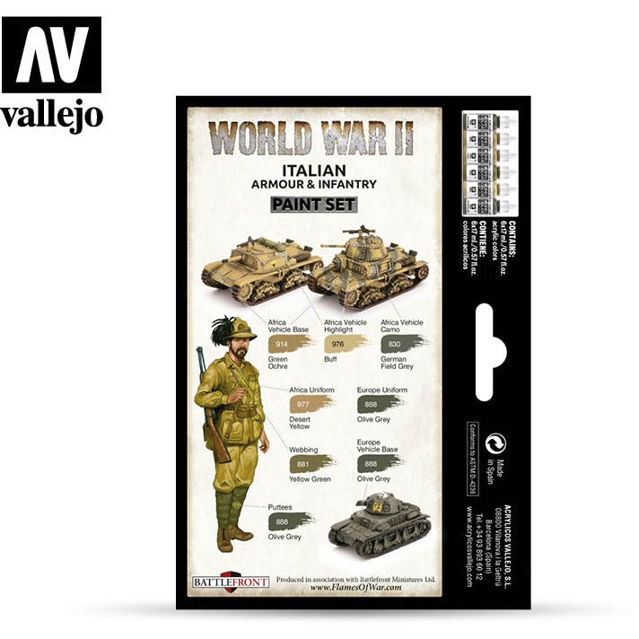 Vallejo Wargames - WWII Italian Armour & Infantry - Vallejo - ModelCars.com