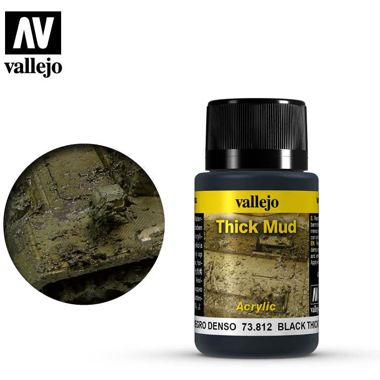 Vallejo Weathering Effects Black Thick Mud 73812 - Vallejo - ModelCars.com