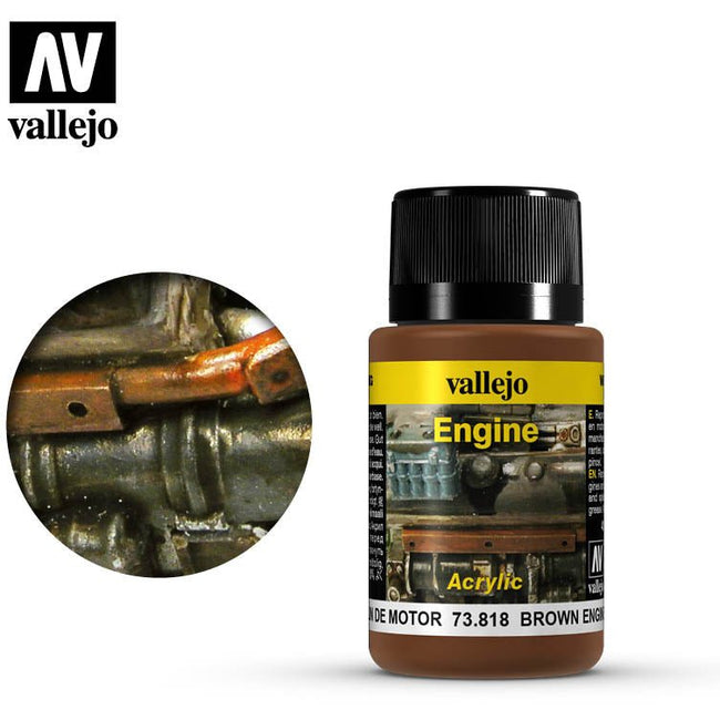 Vallejo Weathering Effects Brown Engine Soot 73818 - Vallejo - ModelCars.com
