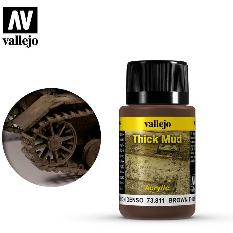 Vallejo Weathering Effects Brown Thick Mud 73811