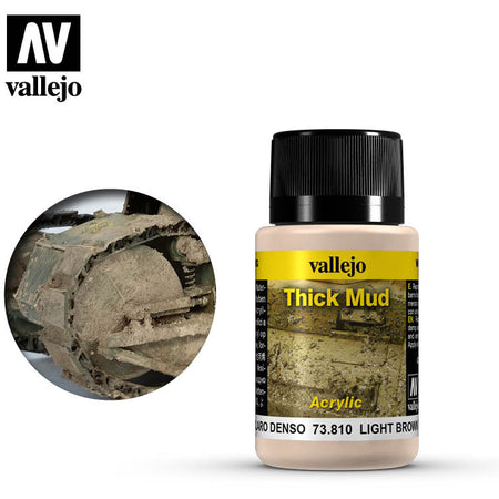 Vallejo Weathering Effects Light Brown Thick Mud 73810