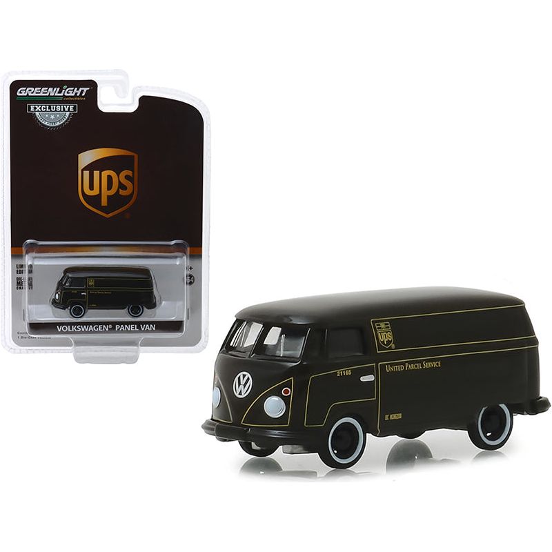 Volkswagen Panel Van Dark Brown "United Parcel Service" (UPS) "Hobby Exclusive" 1/64 Diecast Model Car by Greenlight-Greenlight-ModelCars.com