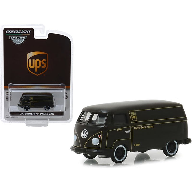 Volkswagen Panel Van Dark Brown "United Parcel Service" (UPS) "Hobby Exclusive" 1/64 Diecast Model Car by Greenlight-Greenlight-ModelCars.com