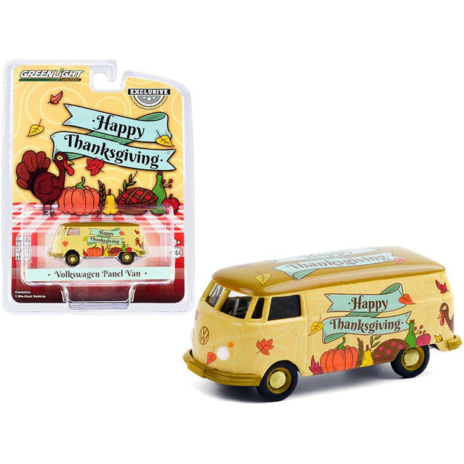 Volkswagen Panel Van "Happy Thanksgiving" "Hobby Exclusive" 1/64 Diecast Model by Greenlight-Greenlight-ModelCars.com