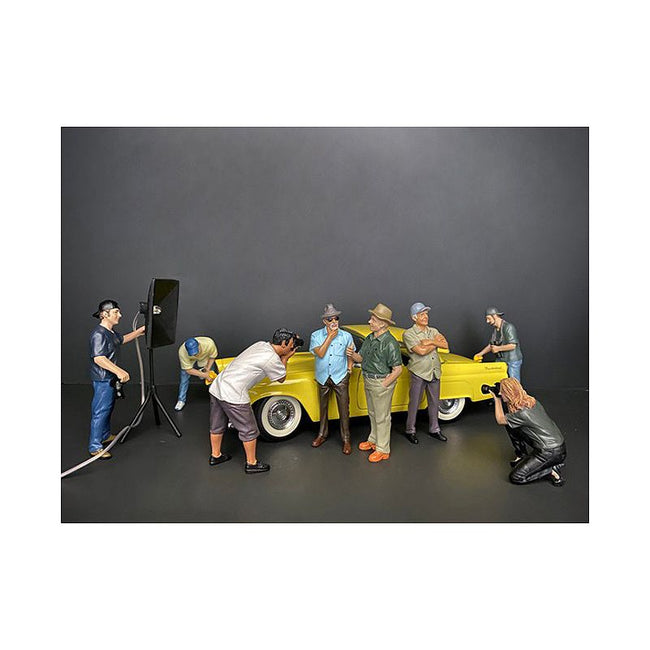 "Weekend Car Show" 8 piece Figurine Set for 1/18 Scale Models by American Diorama-American Diorama-ModelCars.com