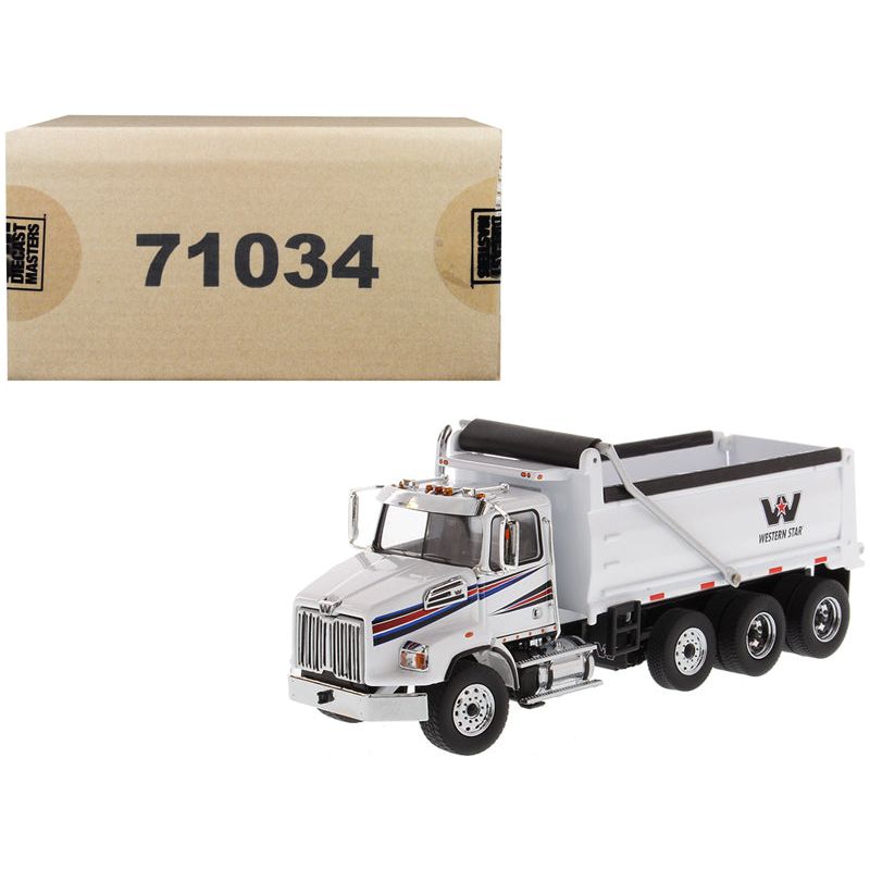 Western Star 4700 SB Dump Truck White 1/50 Diecast Model by Diecast Masters - Diecast Masters - ModelCars.com