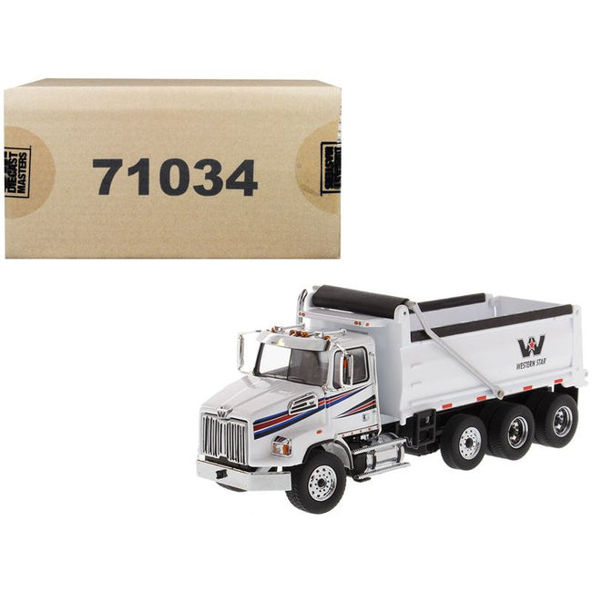 Western Star 4700 SB Dump Truck White 1/50 Diecast Model by Diecast Masters - Diecast Masters - ModelCars.com