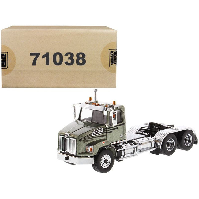 Western Star 4700 SB Tandem Day Cab Tractor Metallic Olive Green 1/50 Diecast Model by Diecast Masters-Diecast Masters-ModelCars.com