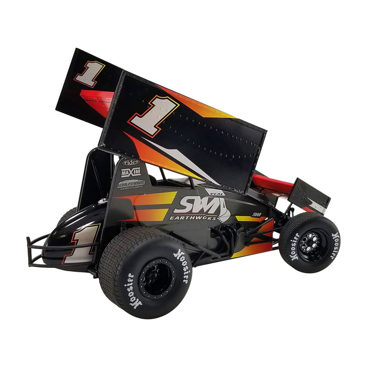 Winged Sprint Car 1 Jamie Veal "SWI Earthworks" SWI Engineering Racing Team (2022) 1/18 Diecast Model Car by ACME-Acme-ModelCars.com