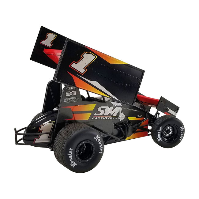 Winged Sprint Car 1 Jamie Veal "SWI Earthworks" SWI Engineering Racing Team (2022) 1/18 Diecast Model Car by ACME-Acme-ModelCars.com