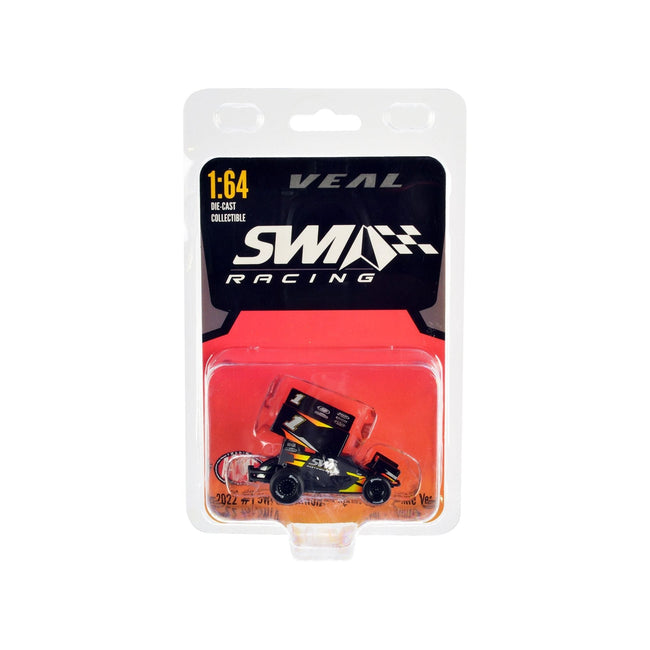 Winged Sprint Car 1 Jamie Veal "SWI Earthworks" SWI Engineering Racing Team (2022) 1/64 Diecast Model Car by ACME-Acme-ModelCars.com