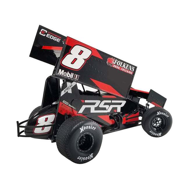Winged Sprint Car 8 Aaron Reutzel "RSR" Baughman-Reutzel Motorsports "World of Outlaws" (2023) 1/18 Diecast Model Car by ACME-Acme-ModelCars.com