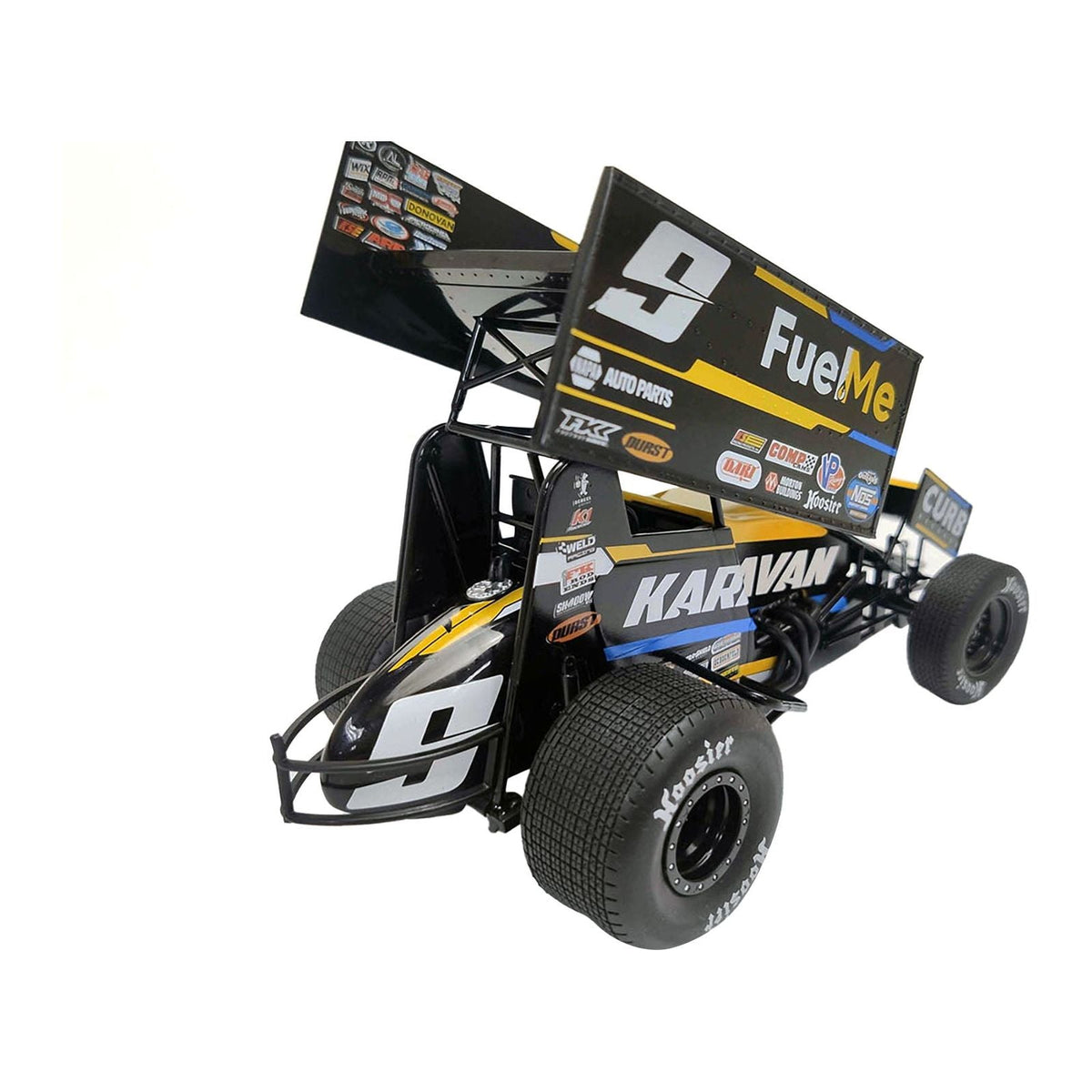 Winged Sprint Car 9 Kasey Kahne "Karavan - Fuel Me" Kasey Kahne Racing "World of Outlaws" (2023) 1/18 Diecast Model Car by ACME-Acme-ModelCars.com