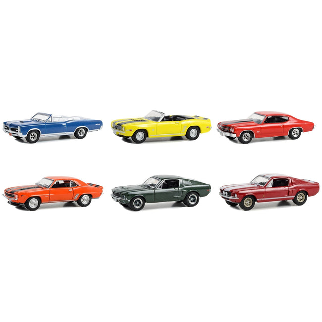 "Woodward Dream Cruise" Set of 6 pieces Series 1 1/64 Diecast Model Cars by Greenlight-Greenlight-ModelCars.com