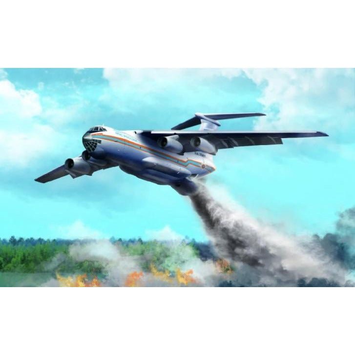Zvezda 1/72 Scale Ilyushin IL-76 TD "Emercom"-Zvezda-ModelCars.com